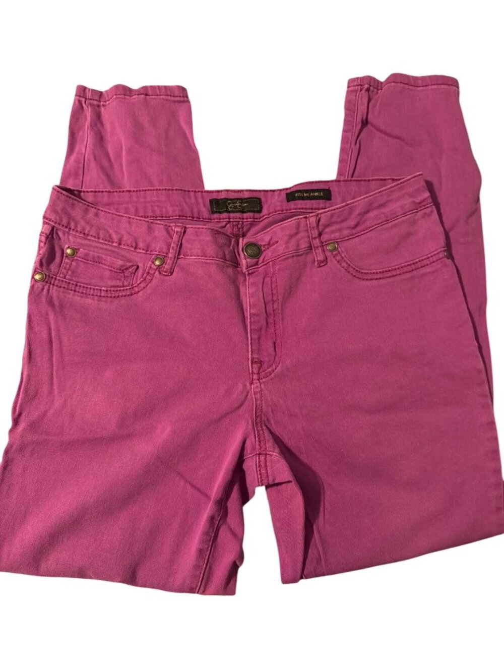 Jessica Simpson Purple Kiss Me Ankle Skinny Jeans Stretch Plus Size 31